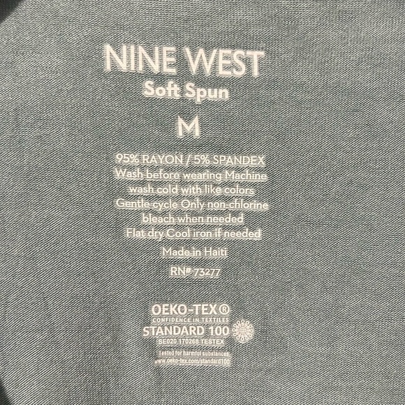 3/$10 Women’s Nine West Soft Spun Tank Top Sleeveless Size Medium Turquoise - Picture 4 of 4